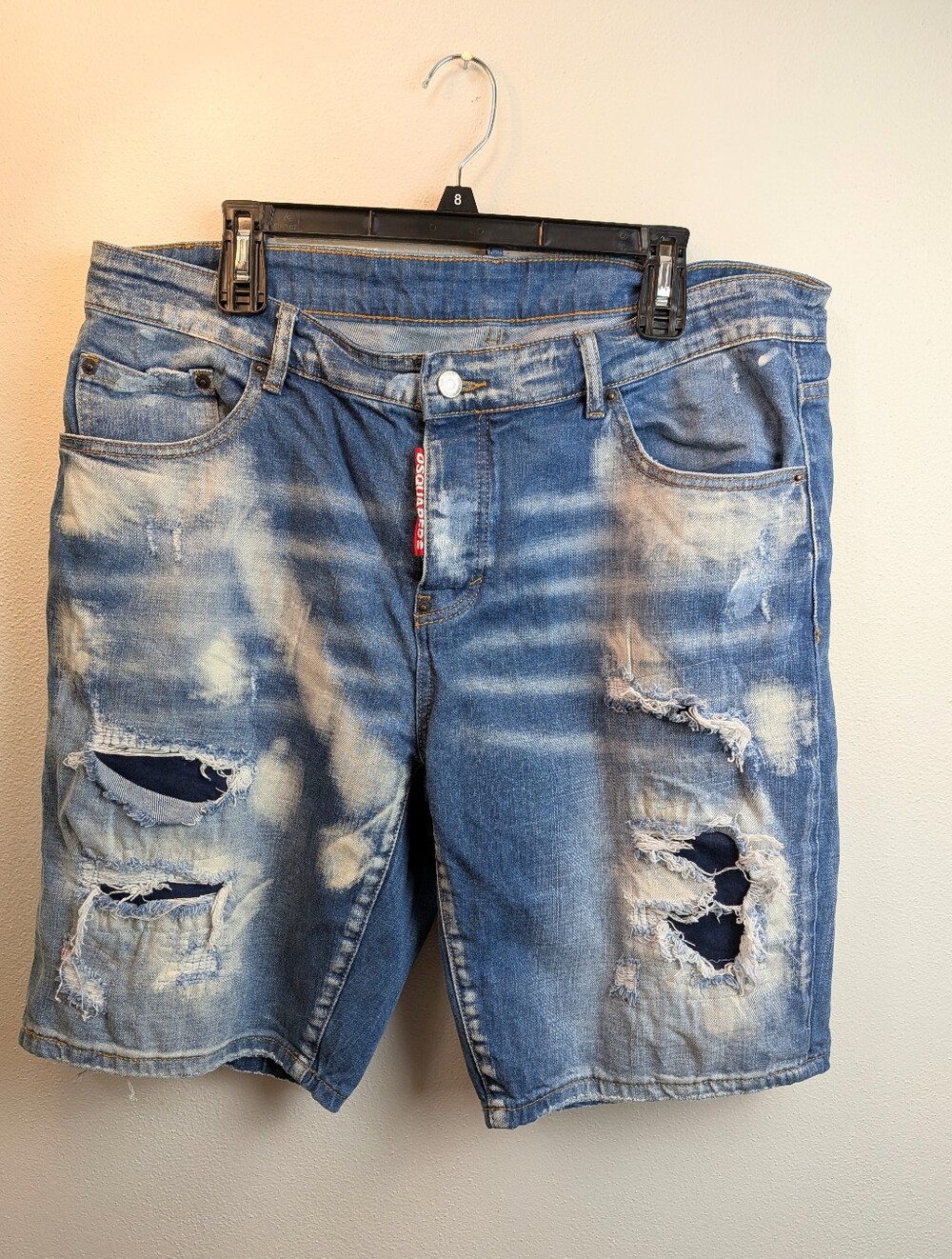 Dsquared2 Men's Distressed Indigo Shorts Size 52
